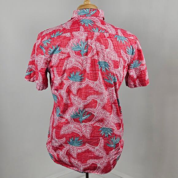 Chubbies Pullover Button-Up Hawaiian Print Red Popover Shirt | Men's Medium - Picture 4 of 16